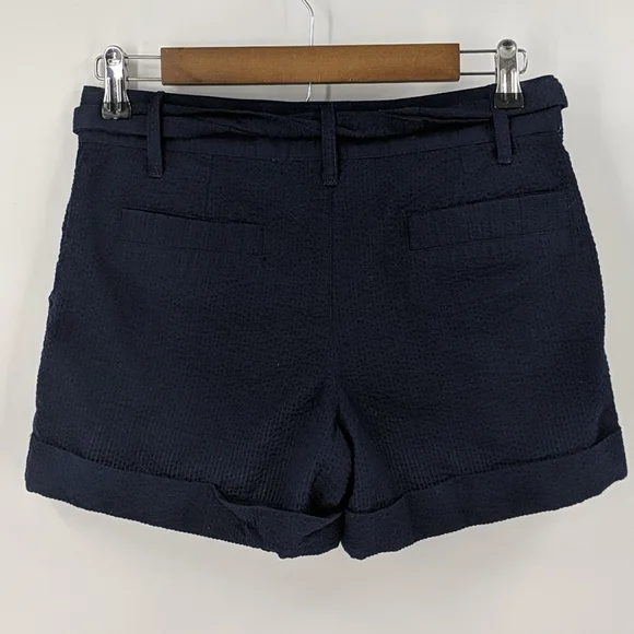 LAUREN JAMES Seersucker Tie Waist Shorts - Picture 3 of 5